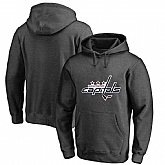 Men's Customized Washington Capitals Dark Gray All Stitched Pullover Hoodie,baseball caps,new era cap wholesale,wholesale hats